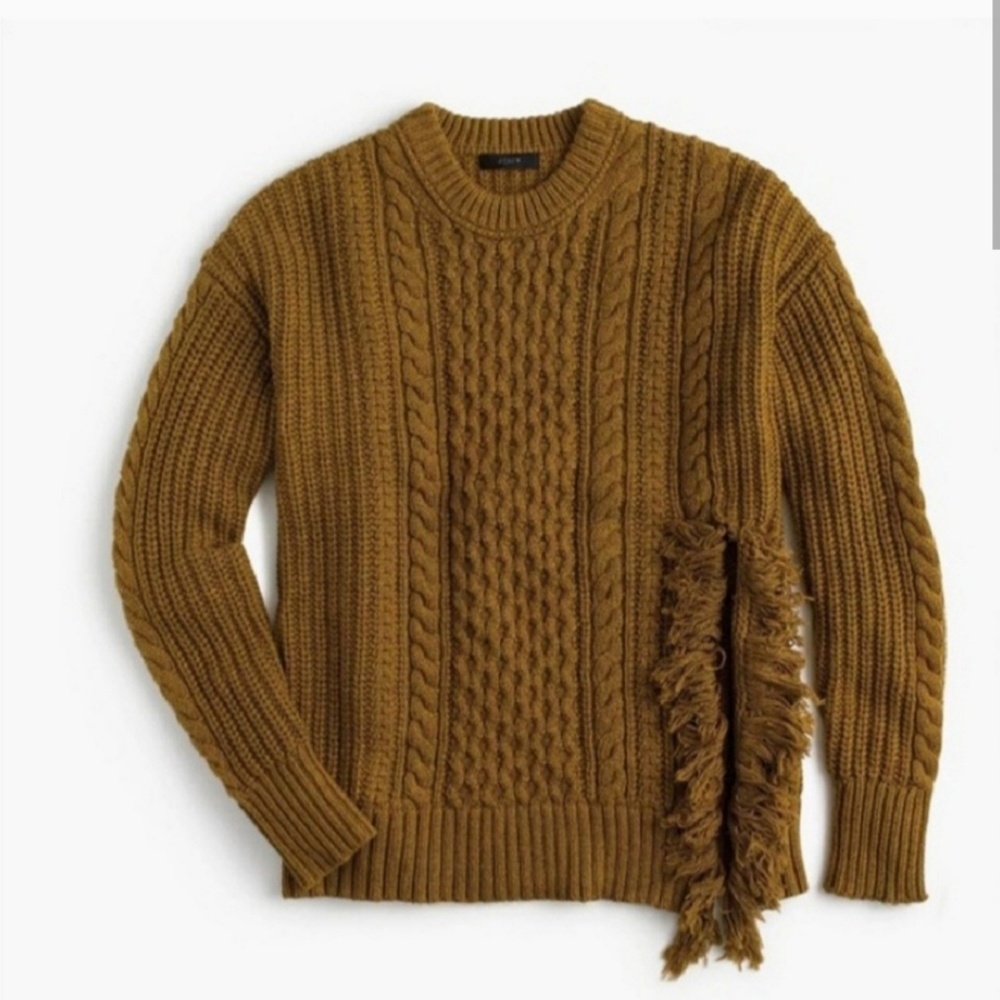 J crew oversized cable sweater